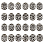 Alloy Dreadlocks Braiding Beads, for Hair Styling, Column, Viking Theme, Cadmium Free & Lead Free