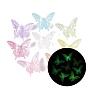 Luminous Opaque Acrylic Beads, Butterfly, Pearlized, Glow in the Dark