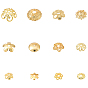 120pcs 12 styles capuchons de perles en laiton