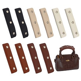 10 pièces 5 couleurs, poignée de sac détachable en similicuir PU, Housse de protection pour bandoulière anti-pression, avec bouton pression, platine
