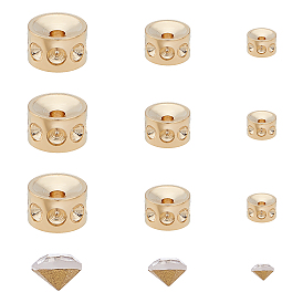Kits de fabrication de perles de bricolage unicraftale, y compris 304 paramètres de strass en perles d'acier inoxydable et strass en verre cristal à dos pointu