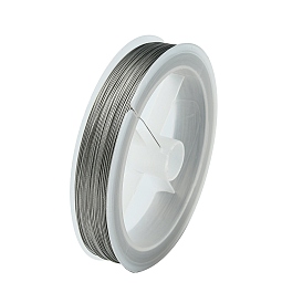 Tail Wire, Nylon-coated Stainless Steel, Original Color, 25 Gauge(0.45mm), about 262.46 Feet(80m)/roll