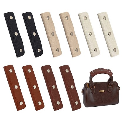 10 pièces 5 couleurs, poignée de sac détachable en similicuir PU, Housse de protection pour bandoulière anti-pression, avec bouton pression, platine