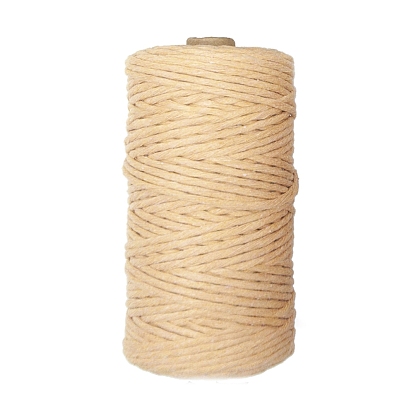 1-Ply 100M Cotton Macrame Cord, Macrame Twisted Cotton Rope, for Wall Hanging, DIY Crafts