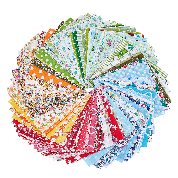 Patchwork Cotton Fabric Squares, for Sewing, Quilting, DIY Craft, Handicraft, Flower Pattern