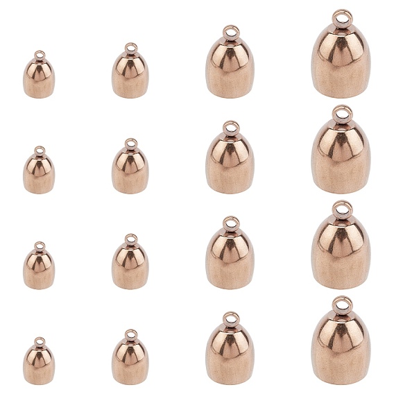PVD Vacuum Plating 304 Stainless Steel Cord Ends, End Caps