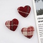 Кабошоны из ткани и железа, сердце, платина