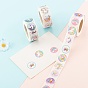6 Rolls 3 Style Flat Round Horse Pattern Tag Stickers, Self-Adhesive Paper Gift Tag Stickers, for Party Decorative Presents