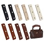 10Pcs 5 Colors Detachable PU Imitation Leather Bag Handle Wrap, Pressure Relief Shoulder Strap Protector Cover, with Snap Button, Platinum