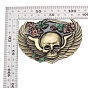 Zinc Alloy Buckles, Gothic Style Belt Fastener, for Men's Belt, Wing with Skull