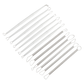 Инструменты для лепки из глины с алюминиевой ручкой, стальная проволока полая двухсторонняя деталь текстура инструмент