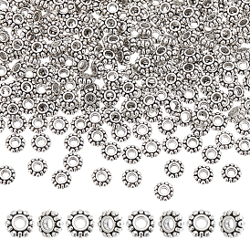 300Pcs Tibetan Style Spacer Beads, Snowflake, for Christmas