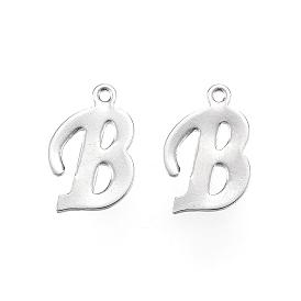 304 Stainless Steel Letter Charms, Letter.B