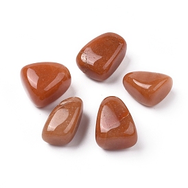 Perles naturelles en aventurine rouge, pierres de guérison, pour la thérapie de méditation équilibrant l'énergie, pierre tombée, gemmes de remplissage de vase, pas de trous / non percés, nuggets