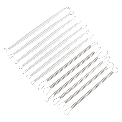 Инструменты для лепки из глины с алюминиевой ручкой, стальная проволока полая двухсторонняя деталь текстура инструмент