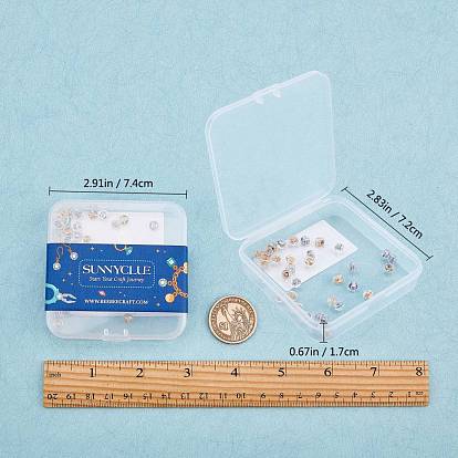 SUNNYCLUE Silicone Ear Nuts, Earring Backs, with Brass Findings, Half Round