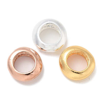 Стойки обшивки латунные бусины, долговечный, без свинца и без кадмия, плоско-круглые, большое отверстие шарик
