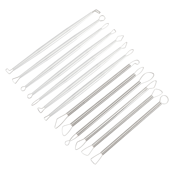 Инструменты для лепки из глины с алюминиевой ручкой, стальная проволока полая двухсторонняя деталь текстура инструмент