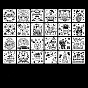 24Pcs 24 Styles Plastic Drawing Painting Stencils Templates, Square, White