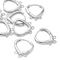 SHEGRACE Brass Hoop Earrings Findings, Cadmium Free & Nickel Free & Lead Free, with 3 Loop