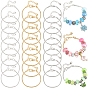 24Pcs 3 Colors Brass European Style Bracelet Making, Nickel Free, with Iron Extender Chain