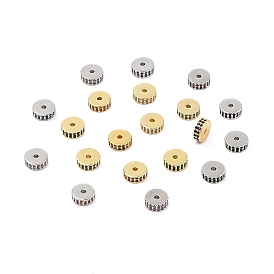 Rack Plating Brass Micro Pave Cubic Zirconia Beads, Long-Lasting Plated, Lead Free & Cadmium Free, Flat Round/Disc, Real 18K Gold Plated/Real Platinum Plated