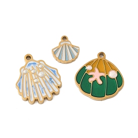 304 из нержавеющей стали шармы эмали, ионное покрытие (ip), шарм в форме ракушки