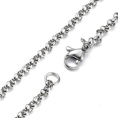 Skull Rhinestone Pendant Necklaces with Rolo Chains, Alloy Jewelry for Men Women