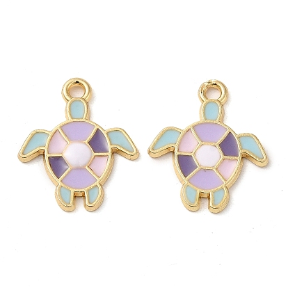 Подвески из эмали и сплава, очарование морской черепахи, золотые