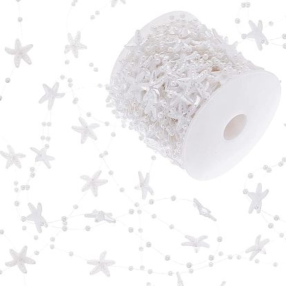 ABS Plastic Beads Ribbons, Garment Accessories, Starfish