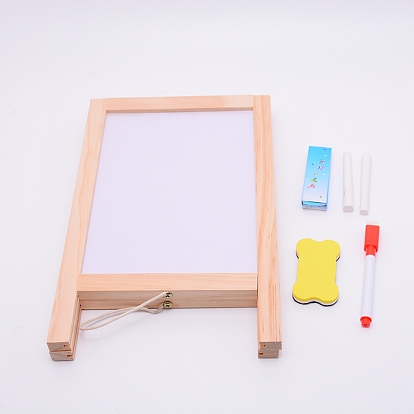 Folding Wooden Easel Sketchpad Settings, Kids Learning Education Toys, Square