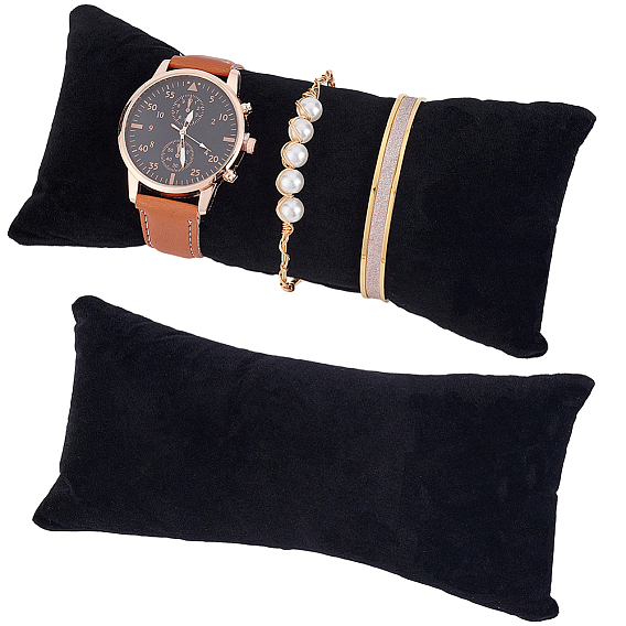 2 шт. бархатные подушки для часов, подставки для ювелирных изделий, прямоугольные