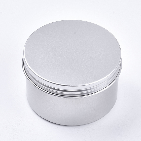 Round Aluminium Tin Cans, Aluminium Jar, Storage Containers for Cosmetic, Candles, Candies, with Screw Top Lid
