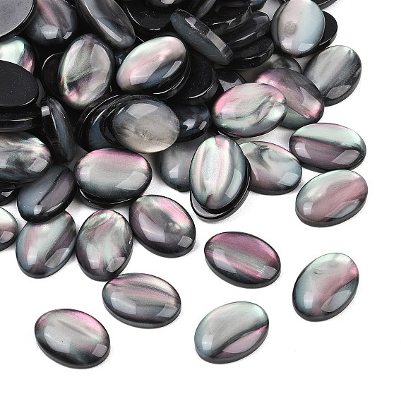 Кабошоны из смолы, имитация оболочки, овальные