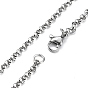 Skull Rhinestone Pendant Necklaces with Rolo Chains, Alloy Jewelry for Men Women