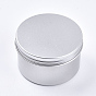 Round Aluminium Tin Cans, Aluminium Jar, Storage Containers for Cosmetic, Candles, Candies, with Screw Top Lid