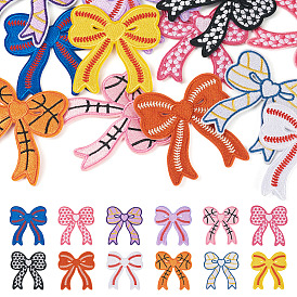 Полиэстер компьютеризированная вышивка ткань утюгом / пришить заплатки, аксессуары для костюма, аппликация, бантом