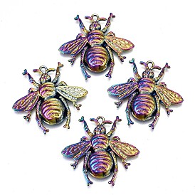 Plated Alloy Pendants, Cadmium Free & Lead Free, Bees