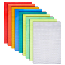 18Pcs 9 Colors PET Reflective Self Adhesive Stickers, Rectangle