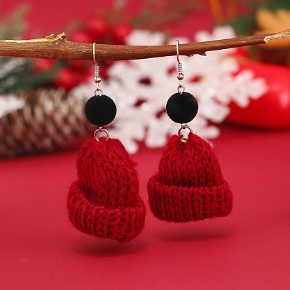 Серьги-подвески в виде хлопковой шляпы, платина