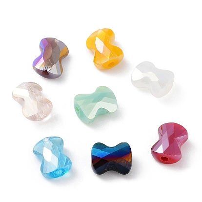 Electroplate Glass Beads, AB Color, Faceted Pillow