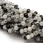 Natural Gemstone Black Rutilated Quartz Round Beads Strands