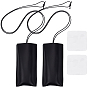 2Pcs Rectangle PU Leather Glasses Storage Bags, Sunglasses Case, with 2Pcs Suede Fiber Glasses Cleaning Cloth