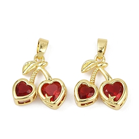 Латунные микро проложить кубического циркония подвески, без кадмия и без свинца, черри прелести