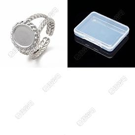 8pcs 304 paramètres de bague de manchette ouverte en acier inoxydable, ovale