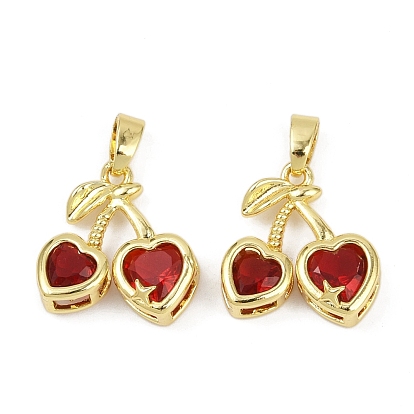 Латунные микро проложить кубического циркония подвески, без кадмия и без свинца, черри прелести