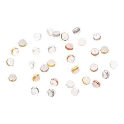 Clear Silicone Ear Nuts, Earring Backs, with Stainless Steel Findings