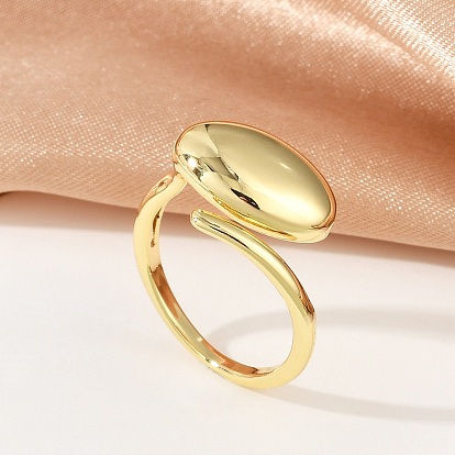 Овальные латунные открытые манжеты для женщин