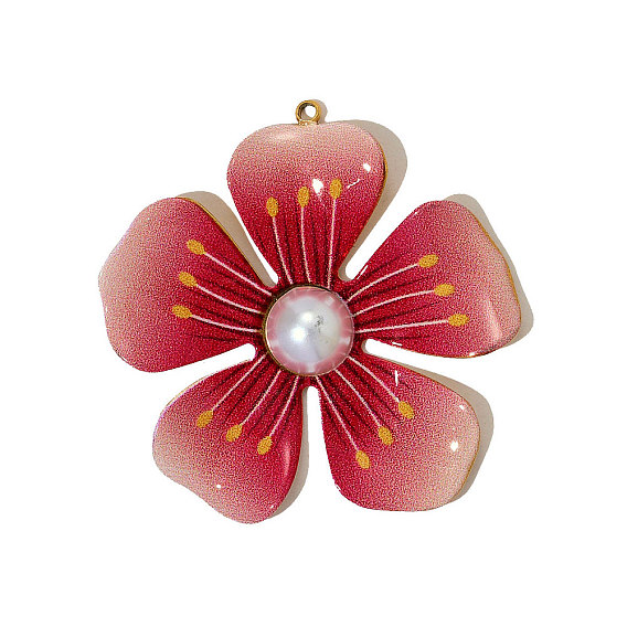 Напечатанный 304 нержавеющая сталь с подвесками из искусственного жемчуга, , реальный 18 k позолоченный, ионное покрытие (ip)