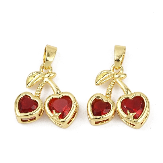 Латунные микро проложить кубического циркония подвески, без кадмия и без свинца, черри прелести